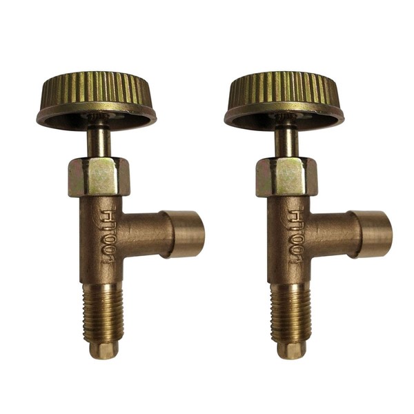 MENSI 2 Sets Propane Heater Valve Replacement Parts Brass Gas Control Needle Valve With Knob