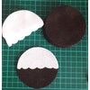 Felt Christmas Pudding Die Cut Out Shapes. DIY Decorations, Christmas