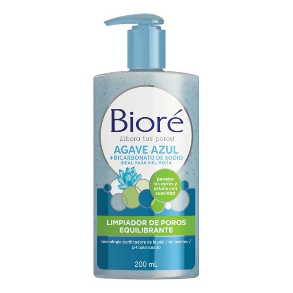 Bioré Limpiador Equilibrante Agave Azul+bicarbonato De Sodio Tipo de piel