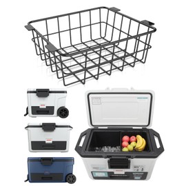 Cooler Basket for Ninja FrostVault 50qt Hard Cooler & 45qt/65qt Wheeled Cooler - Heavy-Duty Organizer Rack for Storage, Dry-Goods Basket for Perfect for Camping Trips or Outdoor Parties, Black