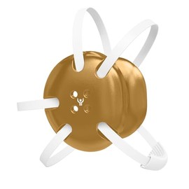 Great Call Athletics | Wrestling Classic Headgear Earguard | Adult Grappling Head Gear | Adjustable Ear Guards White Straps (Vegas Gold w/ White Straps)