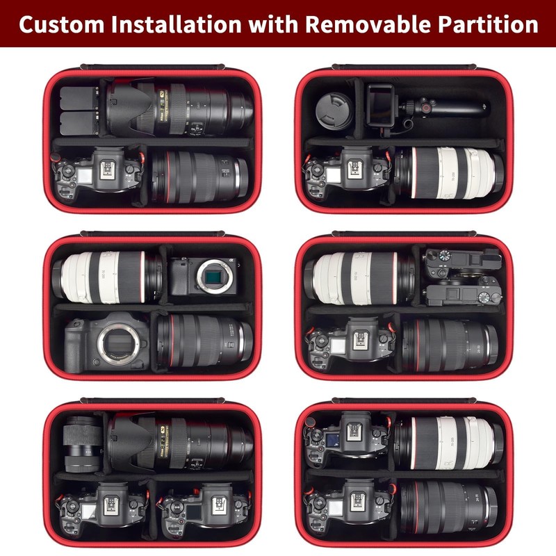 Camera Case for Canon/for Sony/for Nikon DSLR SLR Cameras, Large
