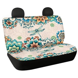 Tupalatus Boho Dragonfly Auto Bench Seat Protector Pet Dog Seat Back Seat Covers Cushion Car Interior Accessories Decoration