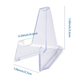 votuyet 25 Packs 1.4 Inch Acrylic Card stands,which can be used for displaying cards such as business cards, trading cards, or collectible cards