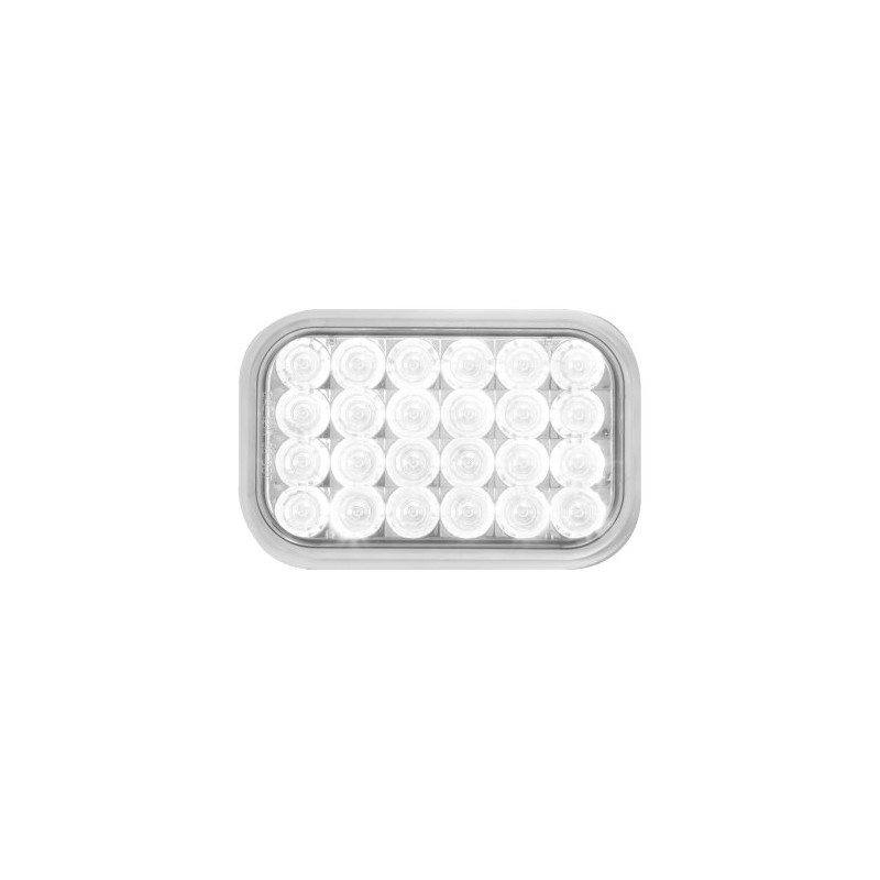 Grand General 77184 White Rectangular Pearl 24-LED Back-Up Sealed Light