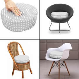 Toddler Booster Seat for Dining Table, Dismountable Washable Dining Chair Booster Cushion with Adjustable Straps,Travel Booster seat for Baby Kids Infant (Round)