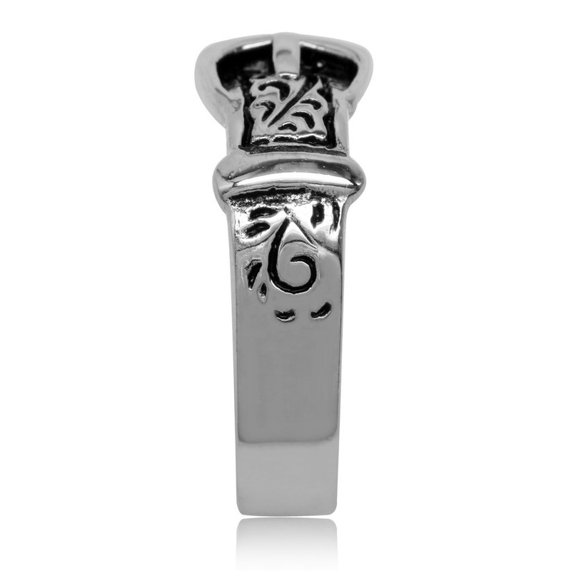 Silvershake 925 Sterling Silver Belt Buckle Ring Size 8