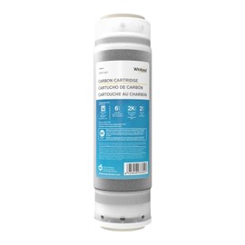 Whirlpool Granular Activated Carbon 10" x 2.5" Replacement Water Filter WHKF-GAC, Reduces Chlorine, Bad Taste & Odor, Use with Home Under Sink Drinking Water Filtration or Reverse Osmosis System