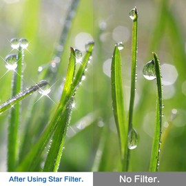 62mm Star Filter 4 Pieces Starburst Lens Filter(4 Points,6 Points,8 Points,12 Points) with Centre Pinch Lens Cap for Canon Nikon Sony Olympus Pentax and Other DSLR Cameras + 4 Slot Filter Pouch