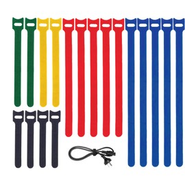 BALABALA 200 PCS Reusable Fastening Cable Ties 4+6+8+10 inch Cords Management Cable Organizer Cord Wrap Multi-Color