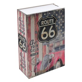 Foreverup Book Safe with Combination Lock, Book Safe Safe, 24 x 15.5 x 5.5 cm, Book Safe for Jewellery, Cash, Money, Valuable Objects, Office/Home (Route 66)