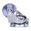 4 Pcs Swivel Caster Heavy Duty Stainless Steel Transparent PU