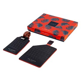 Ted Baker Travel Set, Faux Leather, Black, One Size