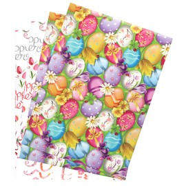 ARKRAFT Wrapping Paper 4 Sheets 90 x 65 cm FSC Paper Plastic-Free Packaging Easter Drawings (Easter)