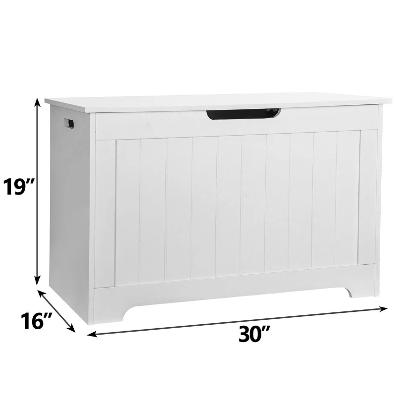 Segawe Storage Chest with 2 Safety Hinges Handles Toy Chest