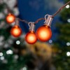 G50 Patio String Lights with 25 Orange Globe Bulbs –