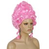 TIKJOYS Pink Beehive Wigs Rococo Wigs Baroque Wig Renaissance Wig
