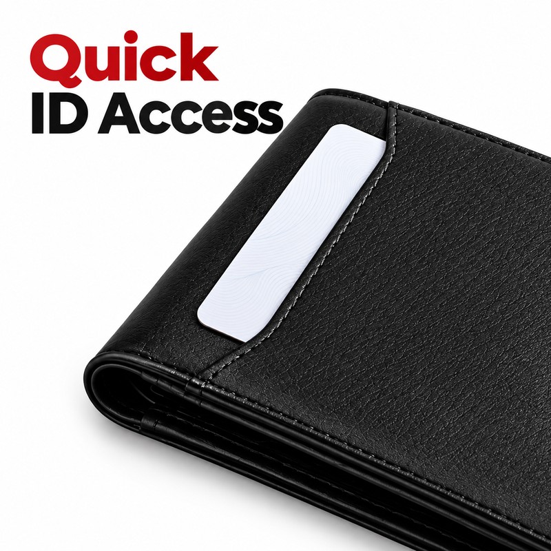 Ultra Thin RFID Wallet for Men – Carbon Fiber Pattern
