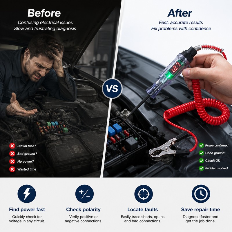 Digital Automotive Circuit Tester for 6V 12V 24V Vehicles –