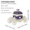 QIFU Hand Painted Purple Carriage Style Trinket Box Hinged, Unique