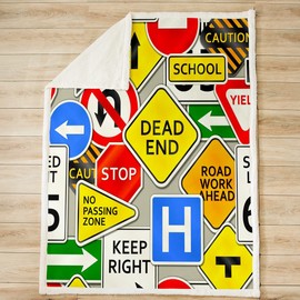 Feelyou Manta Sherpa de forro polar para coche, con diseño de dibujos animados, para cama, sofá, niños, diseño de vehículos, ultrasuave, colorida y esponjosa, manta de felpa para decoración de habitación, 50 x 60 pulgadas