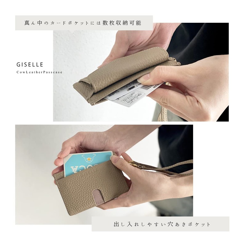 Giselle Pass Case, Commuter Holder, Selectable Reel, Coin Purse, Card