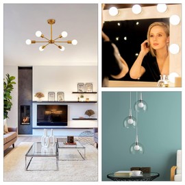 NICLY 6Pza Foco LED Tipo Globo, Bombillas Edison G80(G25) Luz Blanca, 5W E26 550lm, Vidrio Lechoso, Luz de Espejo de Tocador, Focos para Baño Salón Restaurante Lámpara de Techo, Lámpara de Escritorio