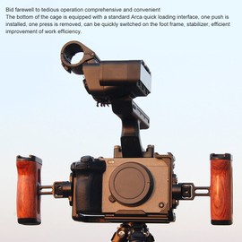 Jaula de Cámara para FX30 FX3, Riel de la OTAN, Orificios de Localización de 3/8 Pulgadas, Roscas de 1/4 Pulgadas, Compatible con RS2 RSC2 RS3 RS3PRO