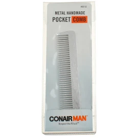 Conair Man Aluminum Metal Handmade Pocket Comb