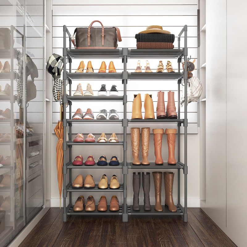 ROJASOP Shoe Rack, Shoe Storage Organizer for Closet Entryway Garage
