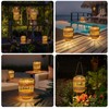 Solar Lanterns,Livinlarge Solar Rattan Light Outdoor Waterproof Solar Lights for