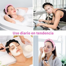 Triko Set de 2 Diademas de Spa para Mujer, Diademas de Tela de Rizo para Lavado de Cara y Maquillaje, Accesorios de Spa para Cuidado de la Piel, Suave