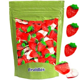 Strawberry with Cream Gummi Candy, Delicious Assorted Colors & Fruit Flavors Gummies (1 Pound)