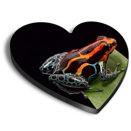 1 x Heart MDF Magnets - Poison Dart Frog Rainforest Frogs 46141