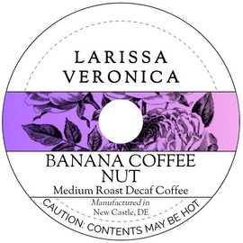 Banana Coffee Nut Medium Roast Decaf Coffee (Single Serve K-Cup Pods) (Gourmet, Naturally Flavored, Whole Coffee Beans) (12 pods, ZIN: 577049) - 2 Pack