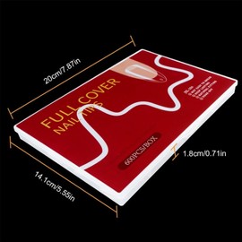 RODISHOMM 600 Pcs Short Almond Nail Tips - Cover Fake Nails for Extensions, Acrylic Nails for Salon & Home Use, 12 Sizes