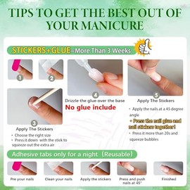 Juego de uñas postizas de color nude, cortas, medianas y cuadradas, con pegamento, semitransparentes, de acrílico, cortas, de tipo ataúd, de gel sólid