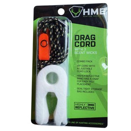 HME Big Dipper Scent Wicks with Drag Cord | Easy-to-Use Highly-Effective Combo of 3 Scent Wicks, 48" Cord with Adjustable Loop & Reflective Attachment, and Resealable Storage Bag