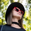 YooThink Heart Shaped Sunglasses for Women,Vintage Cat Eye Mod Style