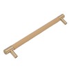Cabinet Door Handle 224MM Hole Pitch Leather Brass Light Luxury