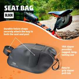 Orange Mud Bicycle Seat Bag, Welded, TPU, Black