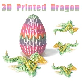 3D Printed Dragon Egg, Dragon Eggs with Dragon Inside, 3D Printed Gift Toy Dragon Egg, Mystery Dragon Egg A Surprise Gift