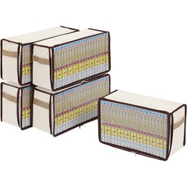 Astro Comic Storage Case, Set of 5, Light Beige, Protects from Dust and Dirt, for Books, Manga, Comics, Single Volumes, Storage Case, Box, Non-Woven Fabric, Clear Window, 609-02
