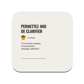 Untersetzer aus Kork – Lass mich De Clarifier Jargon Arbeit Office Email Icon Office Office College Humor – 1 Stück (95 x 95 mm)