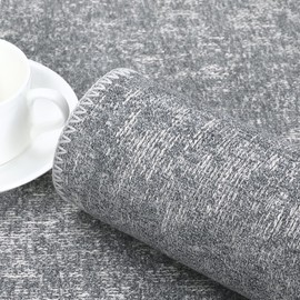 GarveeHome 8x10 Area Rug Modern Solid Jacquard Machine Washable Area Rug for Living Room Contemporary Textured Carpet Non-Slip Stain Resistant Accent Rug Floor Cover for Home Decor, Grey