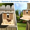 Intoo Lifes Squirrel Feeder Case for Outside, Durable Wooden Squirrel