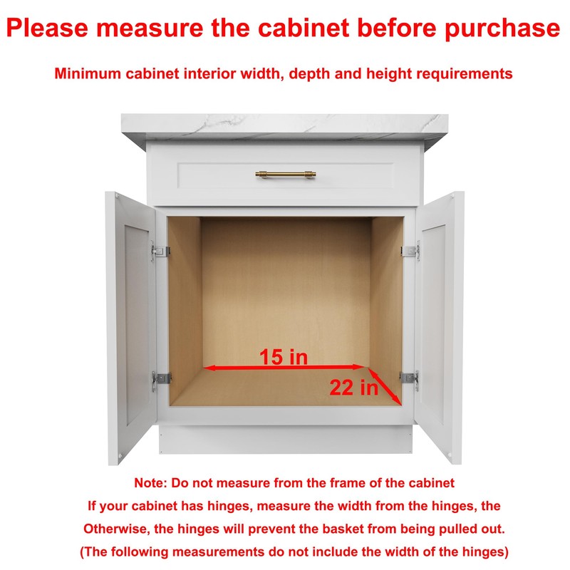 Sikarou Wood Pull Out Cabinet Organizer 14" W x 21"