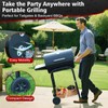 SUNLIFER Barrel Barbecue Charcoal Grill: Premium Spacious Outdoor BBQ Grill