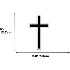 Christian Cross Car Sticker – Religious Vinyl Decal for Cars, Laptops, Windows – Faith Symbol for Christians 2Packs(Black)