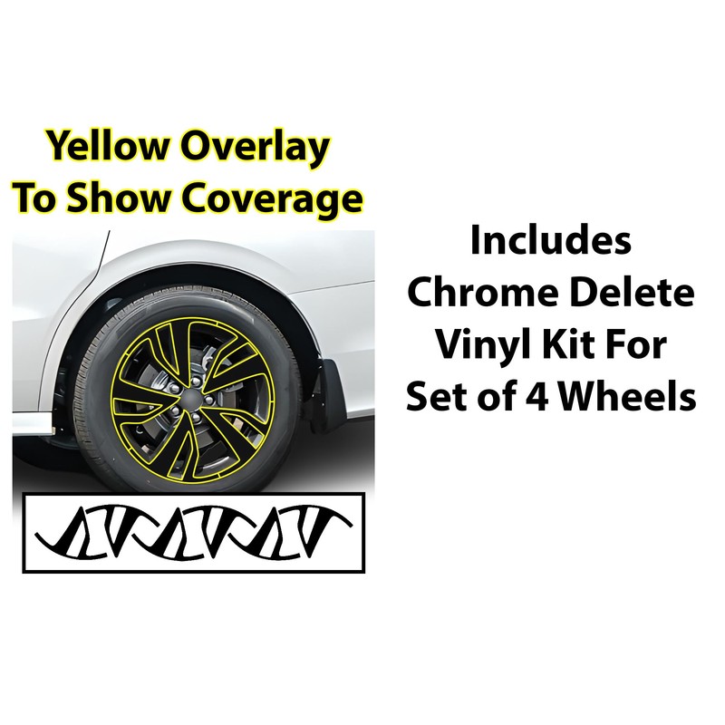 BOGAR TECH DESIGNS Rim Chrome Delete Overlay Compatible with Honda